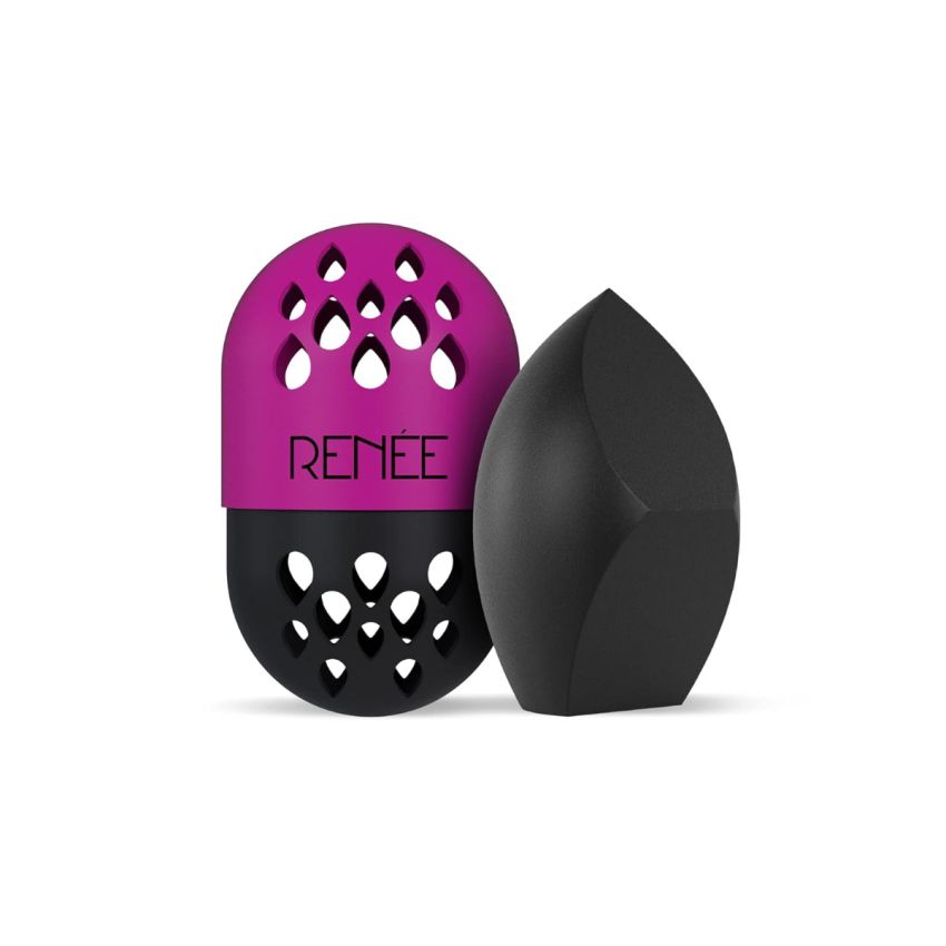 RENEE Master Blender 1Pc, 3-cut Saves Up to 60% Makeup | For Effortless Application of Dry & Wet Makeup | Comes With Airy & Travel-Friendly Silicone Case | For All Makeup Formulations | Cruelty-Free