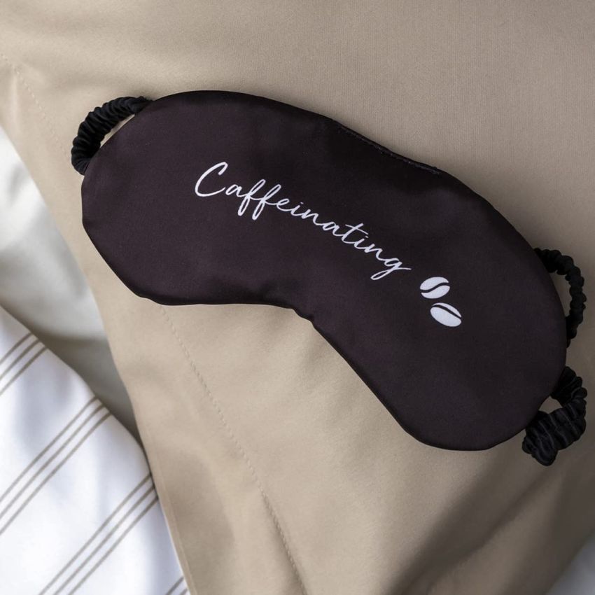 mcaffeine Caffeinating Sleeping Eye Mask, Breathable, Lightweight & Ultra-Comfortable, Gender Neutral & Travel Friendly, Made Of Pure Mulberry Silk