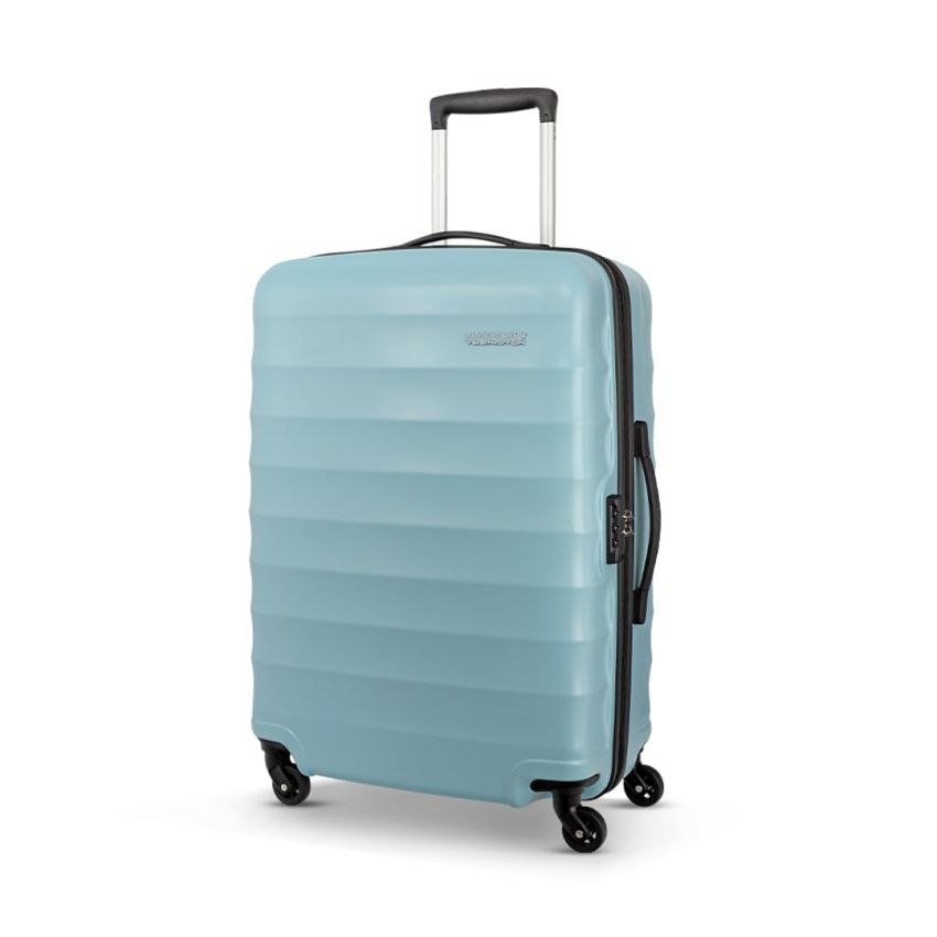 American Tourister Barcelona 79 cms Large Hardside Check-in Suitcase with Smooth Sliding Wheels & Pack Smart Interiors - Powder Blue