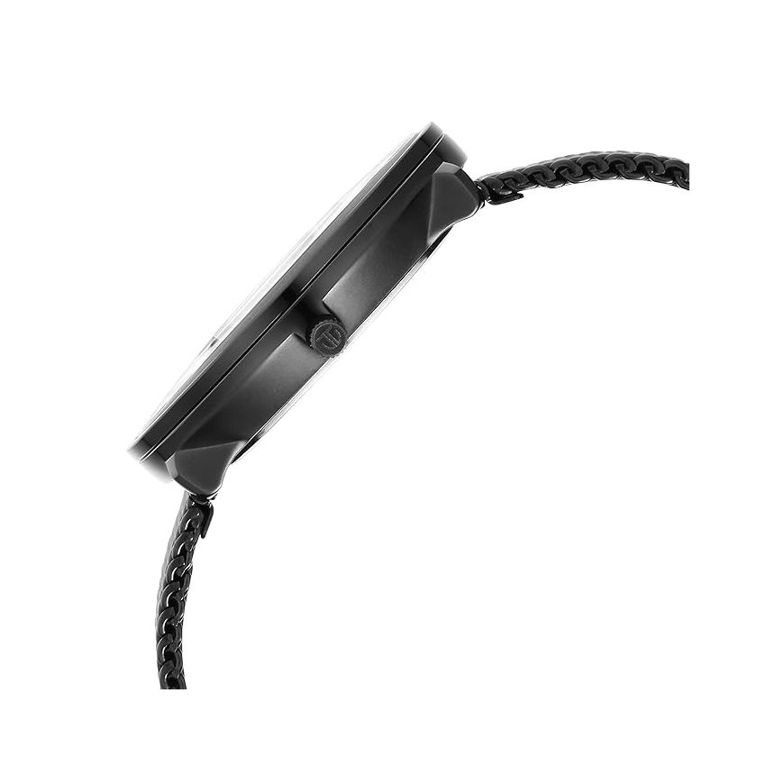 Titan Mens Analog Black Dial Black Band Stainless Steel Watch