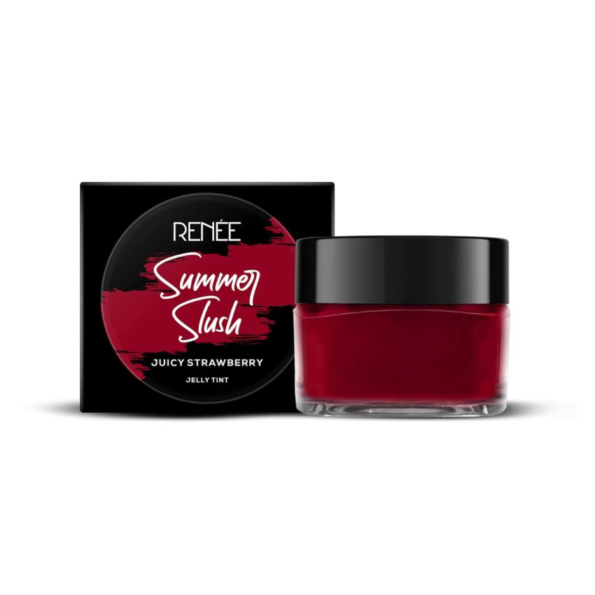 RENEE Summer Slush Jelly Tint Juicy Strawberry 13gm| For Lips & Cheeks| Enriched with Natural Fruit Extracts| Keeps Lips Soft & Hydrated| Cruelty Free