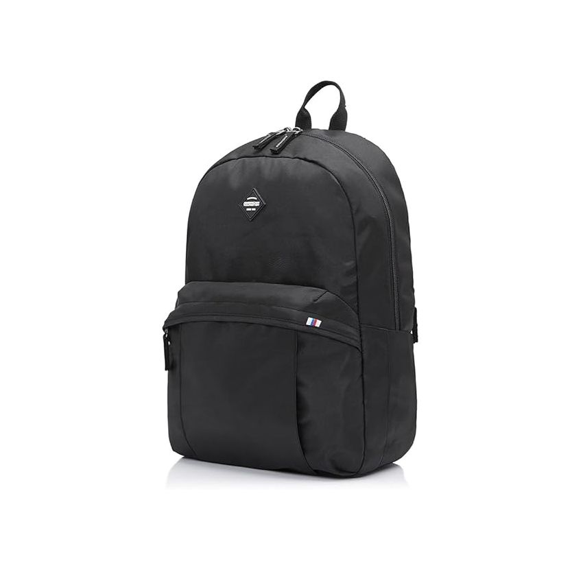 American Tourister RUDY Small Size Polyester Causal Backpack with Security Zip- Black