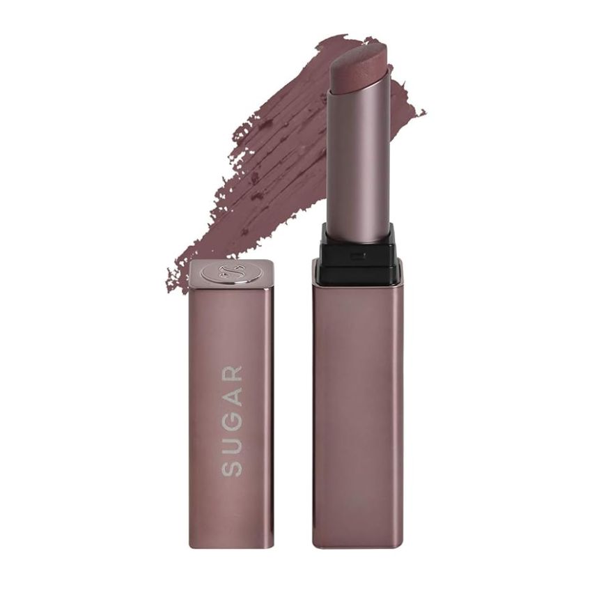 SUGAR Cosmetics Mettle Satin Lipstick | Highly Pigmented & Silky Matte Finish | Creamy Texture | Mango Butter Infused | 2.2 gm - 07 Gabriella (Soft Dusty Nude/Nude Pink)