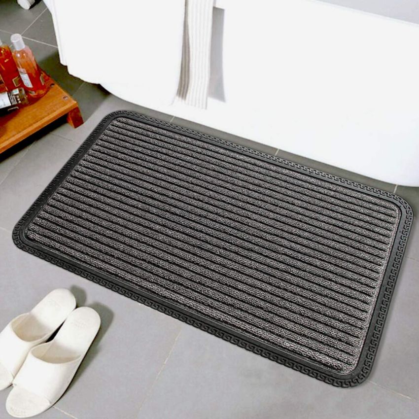 Onlymat Solid Door Mat (Grey, Polypropylene, Rubber, 40cmx60cm)