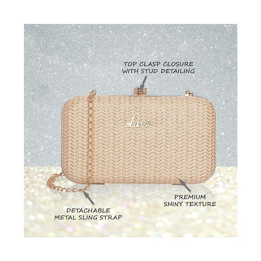 Lavie Women's Sparkle Framed Clucth | Ladies Purse Handbag