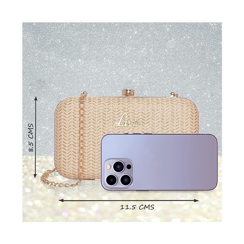 Lavie Women's Sparkle Framed Clucth | Ladies Purse Handbag