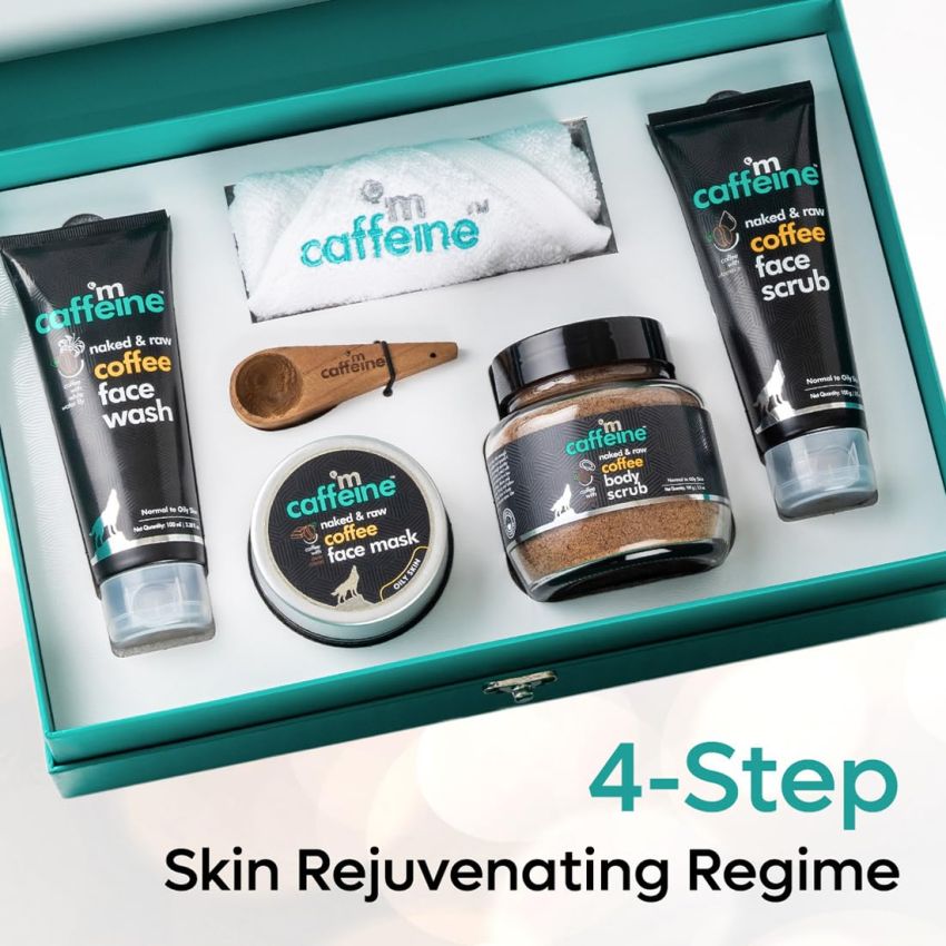 mCaffeine Special Mood Gift Set for Women With Complete Coffee Skin Care Package | Pampering & Rejuvenating Gift Kit for All Occasions & Ages | Unisex Natural Products Suitable For All Skin Types