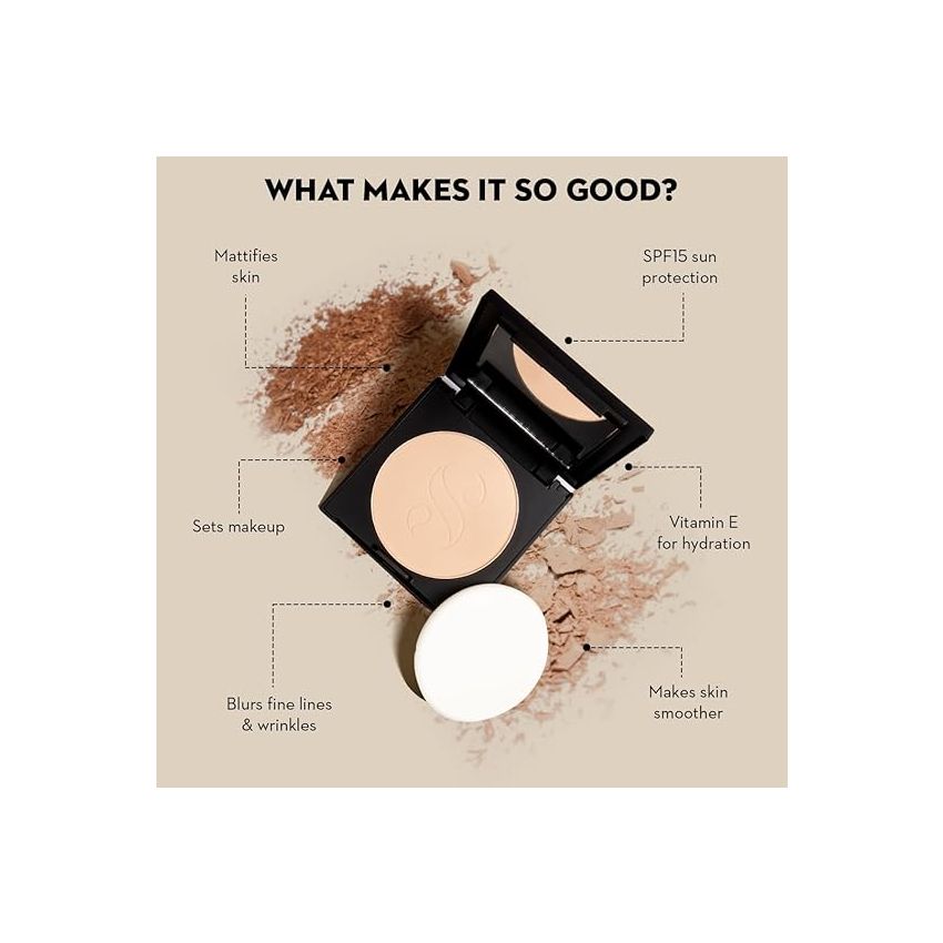 SUGAR Cosmetics Dream Cover Matte Compact Powder With SPF 15 & Vitamin E | Pressed Setting Powder | Blurs Pores - 10 Latte (light)