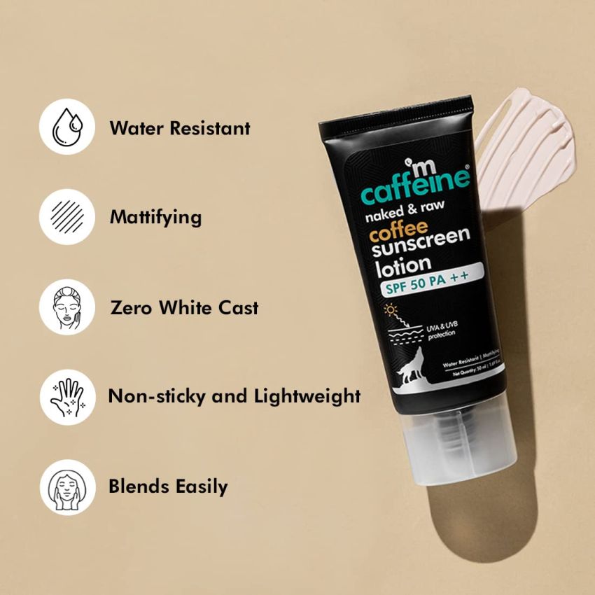 mCaffeine Daily Sun Protection Kit with Coffee Face Wash & Coffee SPF 50 PA++ Sunscreen Lotion | Deeply Cleanses, Protects & Repairs UV Damage, Hydrates & Controls Oil | Natural & Vegan Face Care