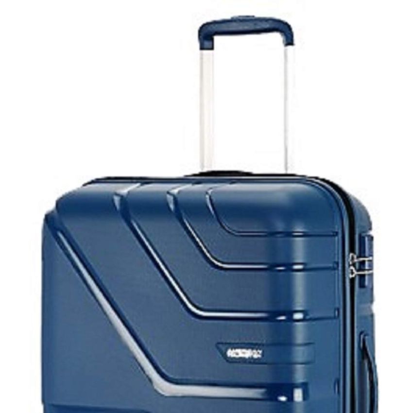 American Tourister Upland Polypropylene 79 cms Large Marine Blue Hardsided Spinner Carry-on Luggage (FR6 (0) 01 003)