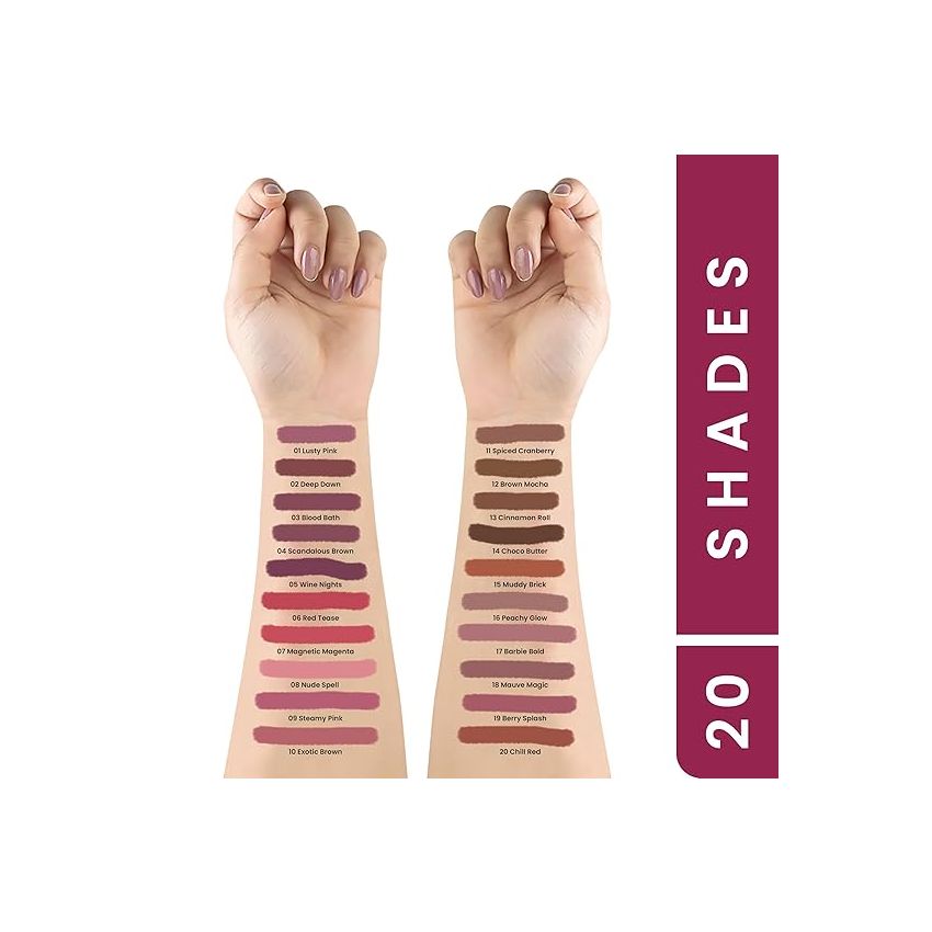 MARS Matte Lip Liner | One Swipe Smooth Application | Long Lasting Lip Pencil | (1.4gm) (19-BERRY SPLASH)