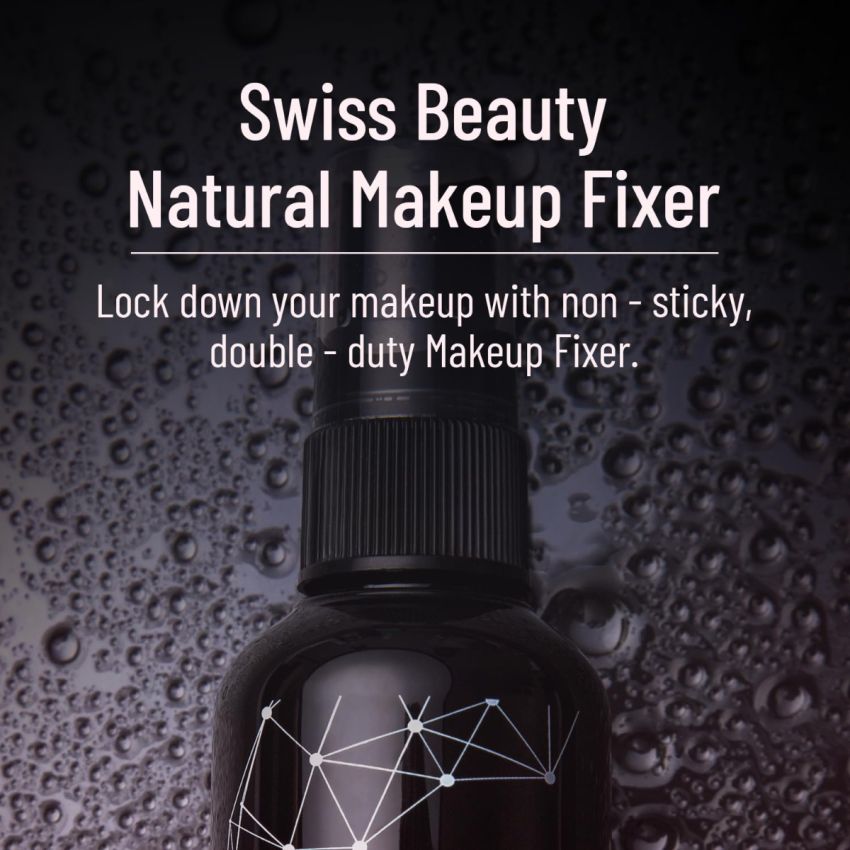 Swiss Beauty Natural Makeup Fixer | Natural Dewy Finish | With Vitamin E and Aloe Vera | Long-Lasting | Hydrating & Refreshing Setting Spray | 70 ml