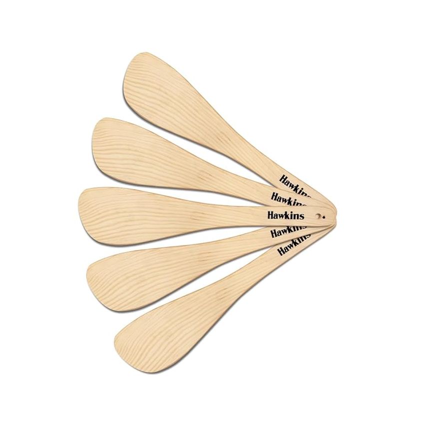 Hawkins Set of 5 Cooking Cedar Wood Spatulas, Ladles, Turners, Flippers, Scrappers, Servers for Nonstick Cookware (SPTL5)