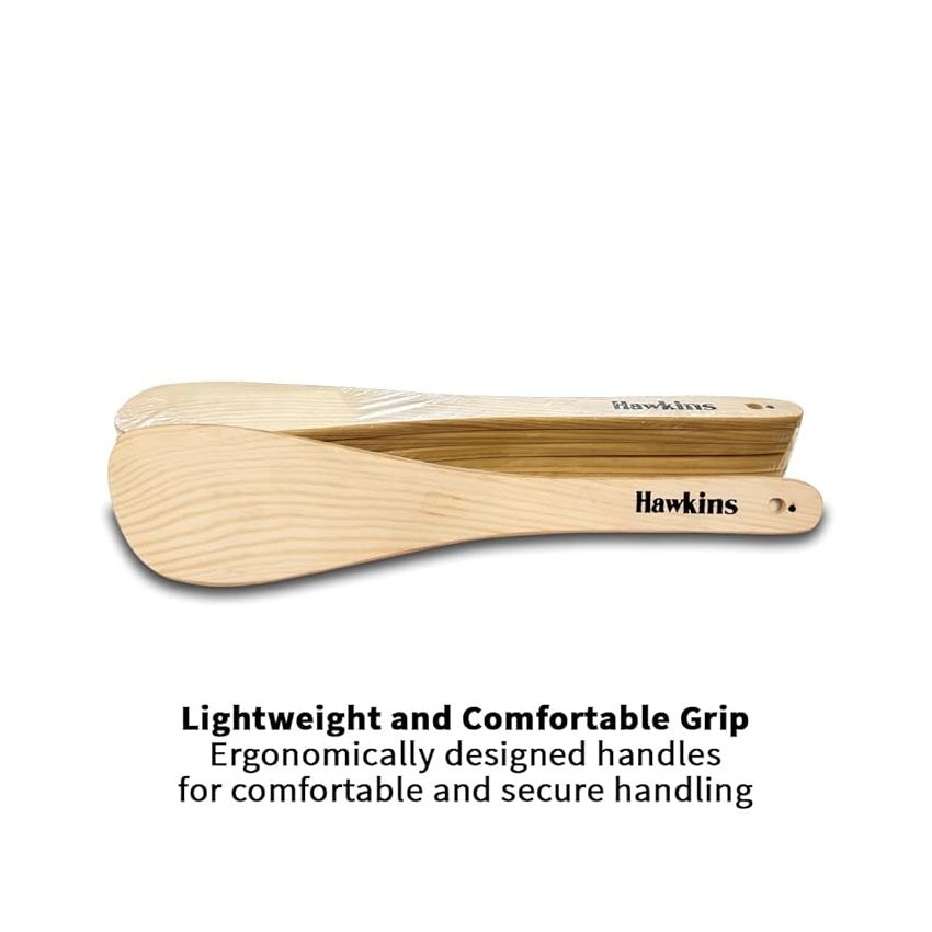 Hawkins Set of 5 Cooking Cedar Wood Spatulas, Ladles, Turners, Flippers, Scrappers, Servers for Nonstick Cookware (SPTL5)