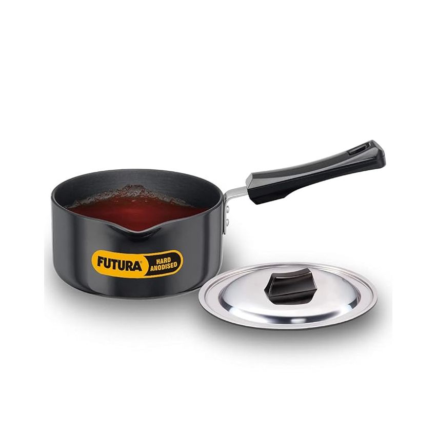 Futura Hard Anodised Saucepan 1.5L, 16 cm, 3.25 mm with SS Lid