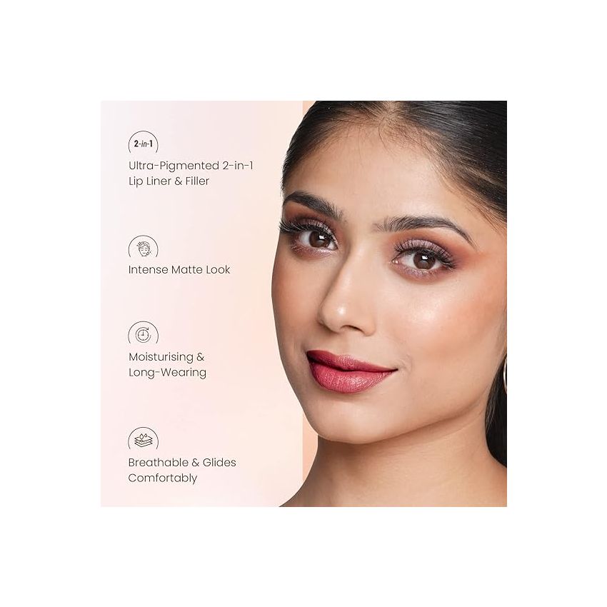 Swiss Beauty Stain Matte Lipstick | Long Lasting, Hydrating & Lightweight Lipstick | Hazienut, 3.4gm|