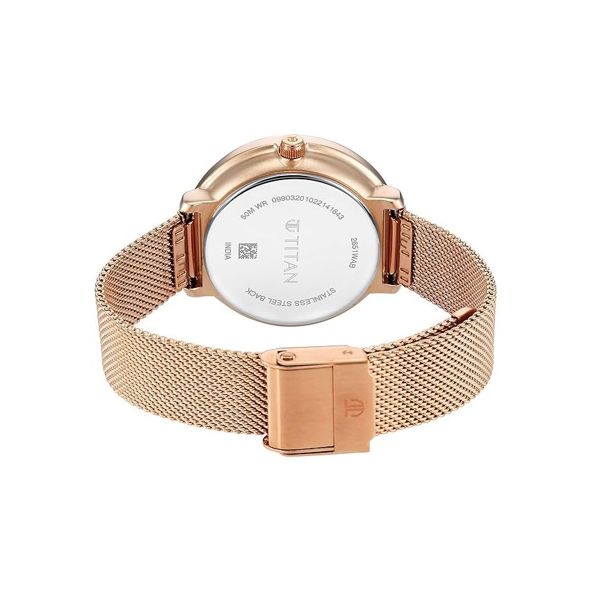 Titan Neo Quartz Multifunction Green Dial Stainless Steel Strap Watch for Women-NS2651WM05