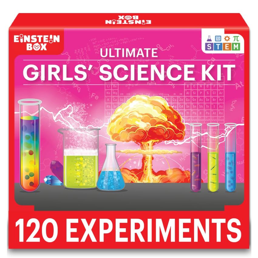 Einstein Box Ultimate Girls' Science Kit for Girls Ages 6-8-10-12 Years | Birthday Gift Ideas for Girls | STEM Learning Toys for 6,7,8,9,10,11,12,13,14 Year Old Girls |