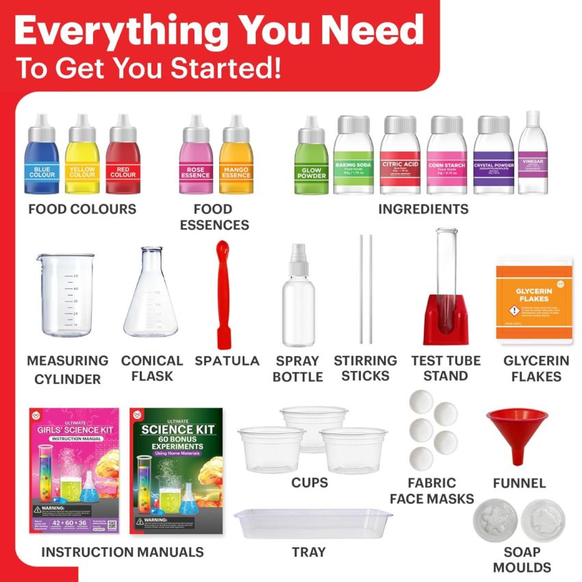 Einstein Box Ultimate Girls' Science Kit for Girls Ages 6-8-10-12 Years | Birthday Gift Ideas for Girls | STEM Learning Toys for 6,7,8,9,10,11,12,13,14 Year Old Girls |