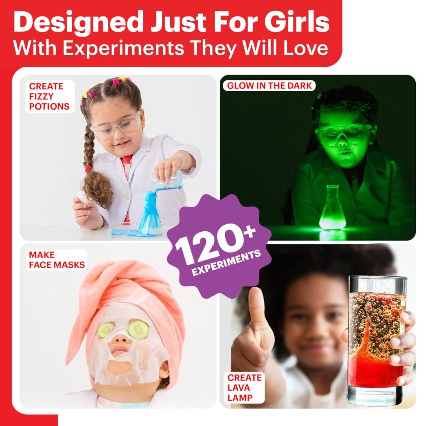 Einstein Box Ultimate Girls' Science Kit for Girls Ages 6-8-10-12 Years | Birthday Gift Ideas for Girls | STEM Learning Toys for 6,7,8,9,10,11,12,13,14 Year Old Girls |