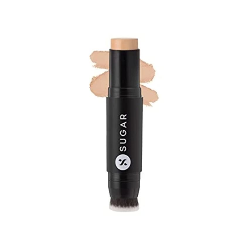 SUGAR Cosmetics Ace Of Face Foundation Stick with In-Built Brush | Lasts 24hrs | Waterproof & Full Coverage | Panstick | 12gm - 35 Frappe (Medium, Neutral Undertone)
