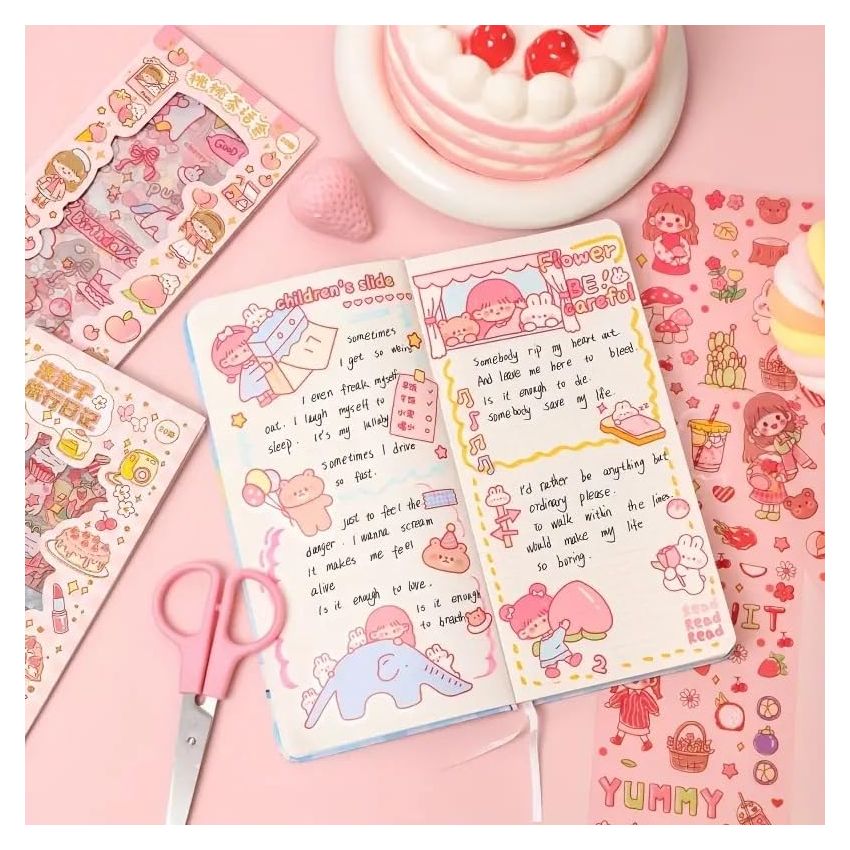 Cable World® Stickers for Kids, Cute Stickers 20 Sheets for Kids, Stickers for Students, Stickers for Girls, Perfect for Scrapbooking, Crafts & Classroom (Color&Design May Vary) Self Adhesive