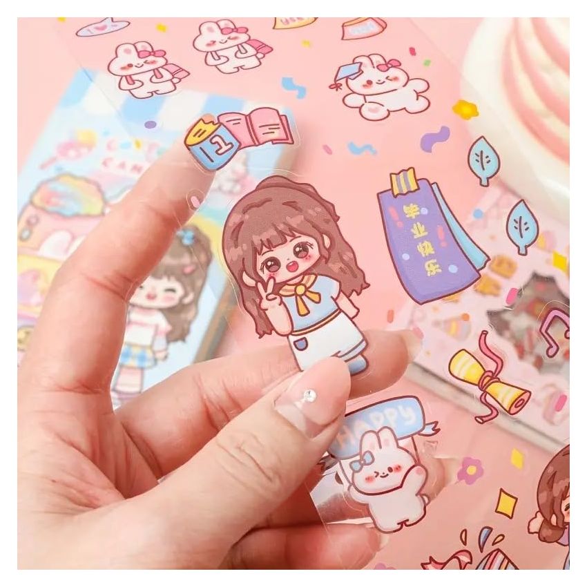Cable World® Stickers for Kids, Cute Stickers 20 Sheets for Kids, Stickers for Students, Stickers for Girls, Perfect for Scrapbooking, Crafts & Classroom (Color&Design May Vary) Self Adhesive