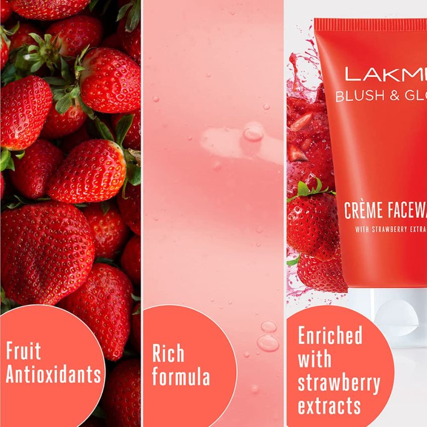 LAKMÉ Strawberry Creme Face Wash 100 G