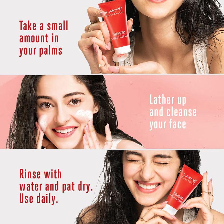 LAKMÉ Strawberry Creme Face Wash 100 G