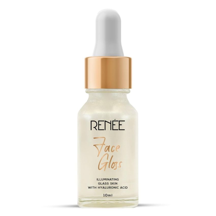 RENEE Face Gloss For Glass Like Skin - Instant Illumination, Radiant Glow, Pore Tightening, Nourishes Skin - Hydrating & Lightweight Moisturizing Glowing Makeup Base With Hyaluronic Acid - Rose Gold