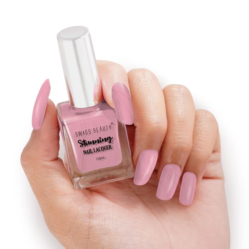 Swiss Beauty Stunning Nail Lacquer | Chip Resistant, Quick drying nail paint | Highly Pigmented with high shine Nail polish | Shade - Windy City, 10gm