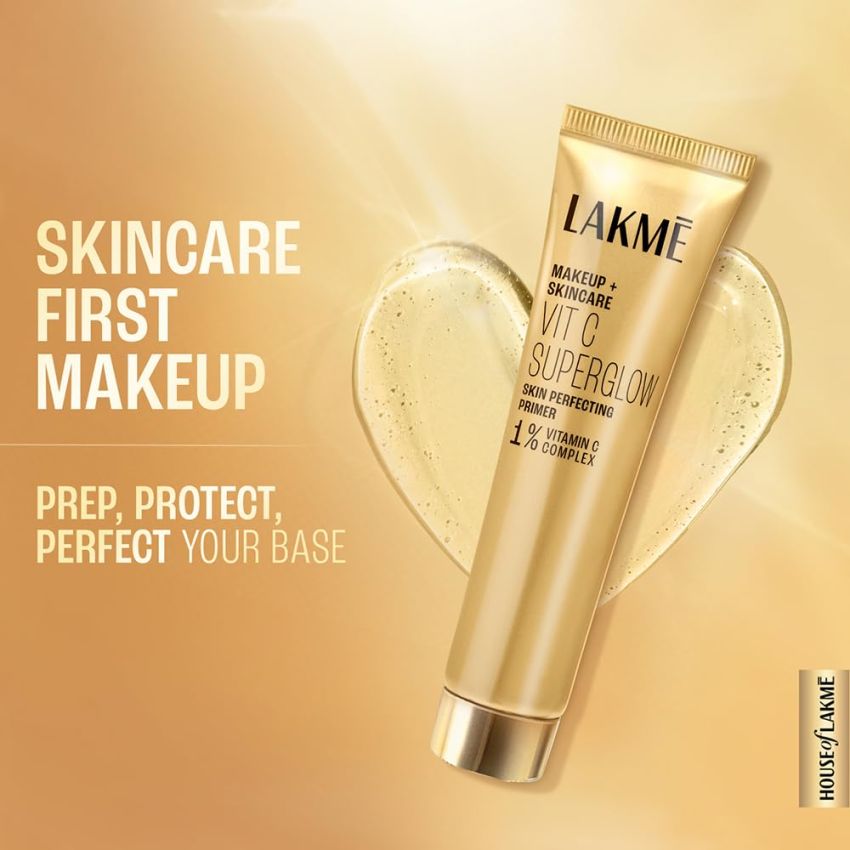 LAKME Makeup+Skincare VitC Superglow Skin Perfecting Primer 30ml