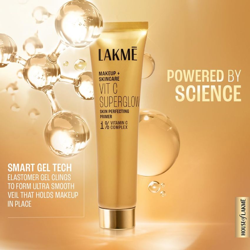 LAKME Makeup+Skincare VitC Superglow Skin Perfecting Primer 30ml