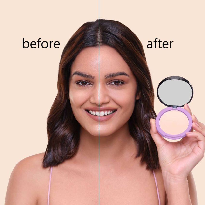 Plum Legit Matte Talc-Free Compact With SPF15 | Lightweight | Even Coverage | 100% Vegan & Cruelty Free | Pinched Blush - 115P (Light, Cool Undertone)