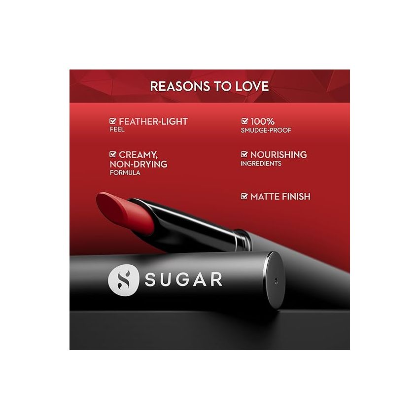 SUGAR Cosmetics Matte Attack Lipstick for Women | Transferproof & Smudgeproof | Lasts upto 12hrs | Enriched With Jojoba Oil | 2gm - Tan Halen