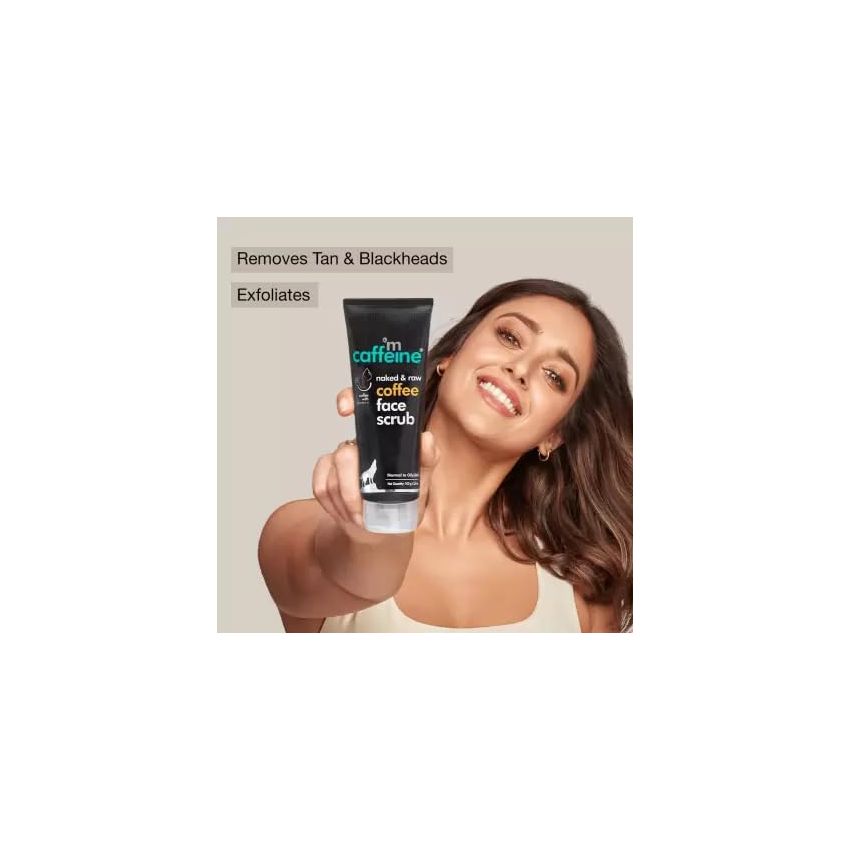 mCaffeine Coffee Tan Removal Face Scrub (100gm) | Exfoliate Scrub | Blackhead Remover, Whitehead Remover, Dead Skin Remover, Detan Pack | Caffeine & Walnut Scrub for Face | Face Scrub For Women & Men