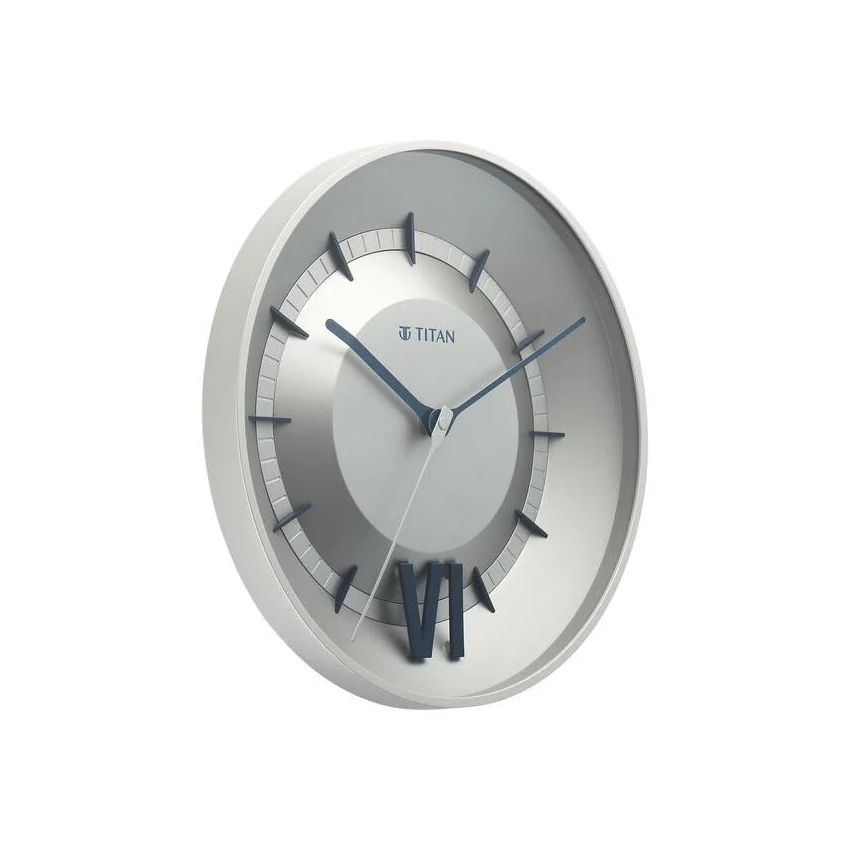 Titan Taper Series Wall Clock - Silver - W0087Pa03 - Analog, 32 Cm