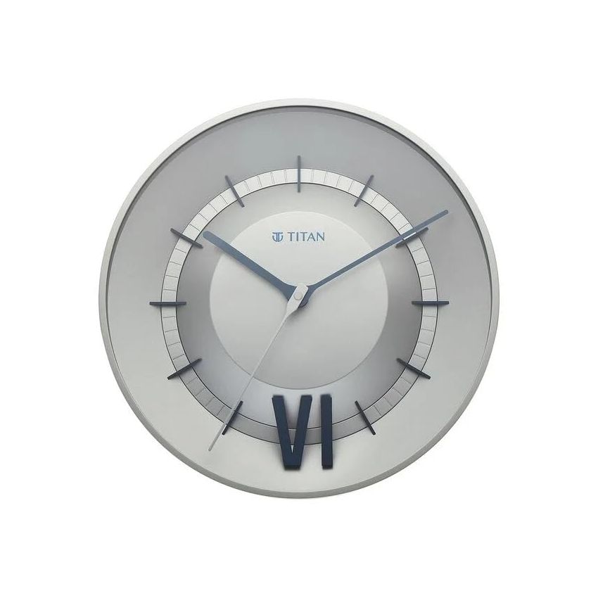 Titan Taper Series Wall Clock - Silver - W0087Pa03 - Analog, 32 Cm