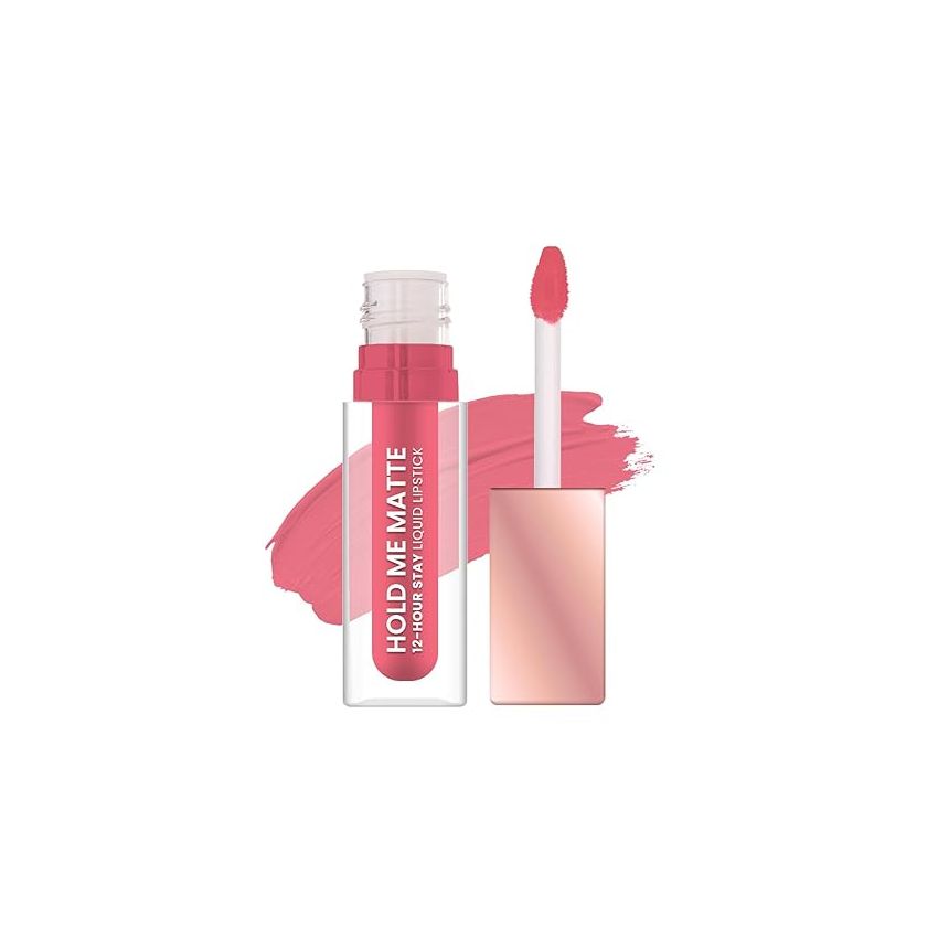 Swiss Beauty Hold Me Matte Liquid Lipstick | 12 Hours Stay | Non-Transfer Lipstick | Waterproof Lipstick with Intense Hydration| Shade - Tempting Pink, 4.5ml