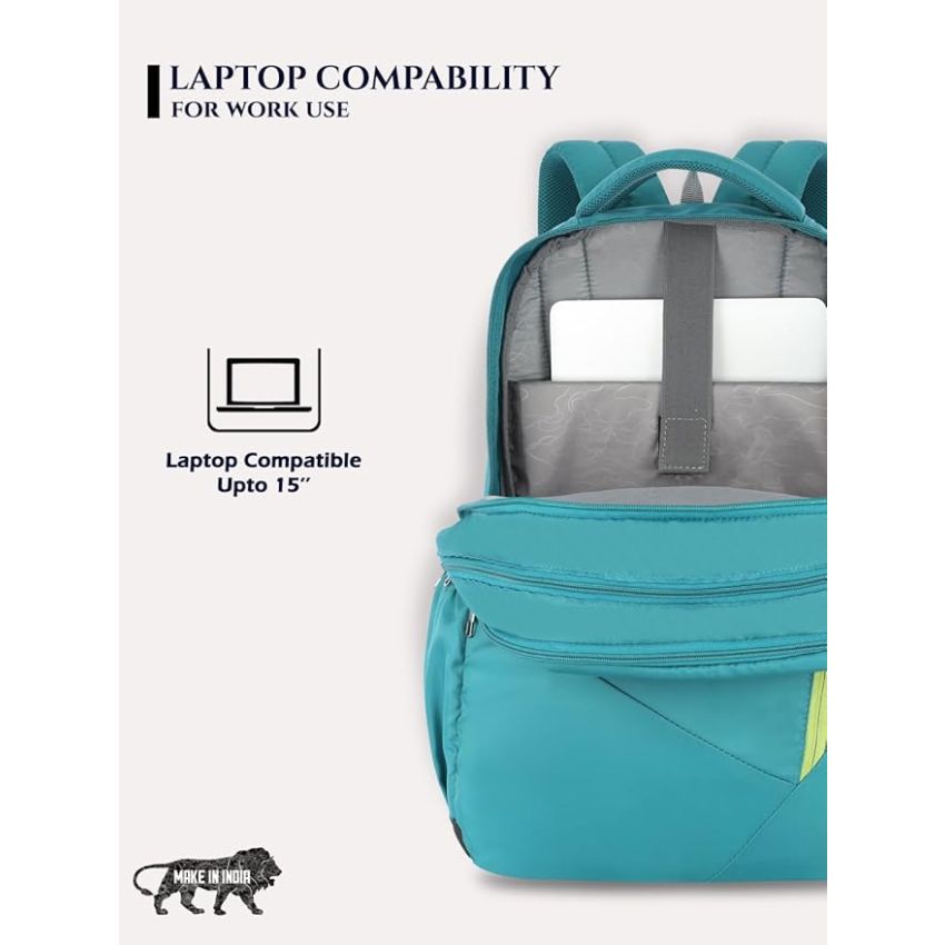 Lavie Sport 49cm Astro Anti-Theft 36 Litres Casual Backpack with Padded Laptop Sleeve | Business Bag for Men & Women | Durable Office Bag | Upto 15.6