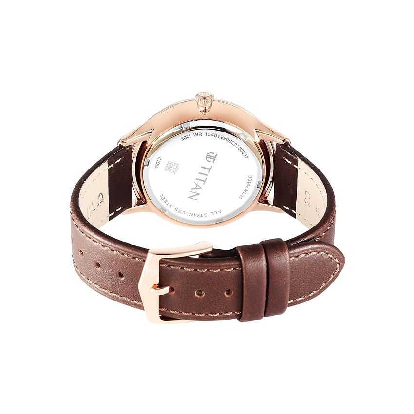 Titan Black Dial World Time with Date Stainless Steel Strap Watch for Men-NS90145WL01/NT90145WL01