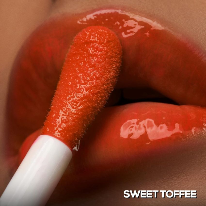 RENEE Super Natural Tinted Lip Oil Sweet Toffee 3ml, Long Lasting Moisturization & Nourishment | Enriched With Vitamin E & Argon Oil