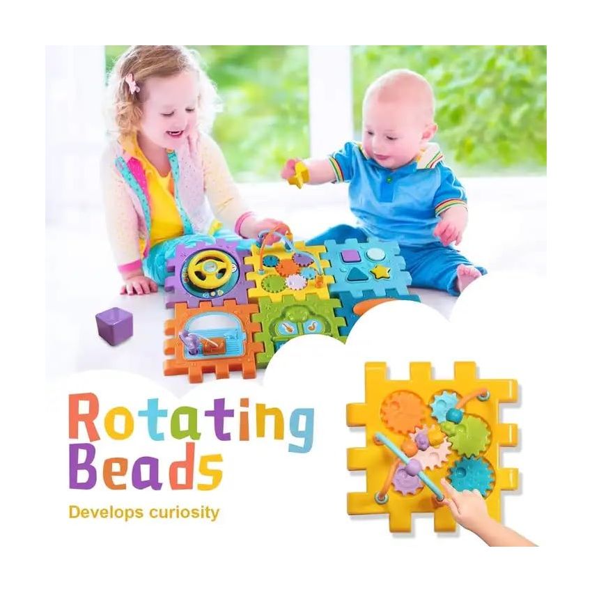 Cable World® 6-in-1 Activity Cube Learning Activity Play Cube Intelligence Learning Educational Activity Cube Game Multi Purpose Educational Toys for Kids
