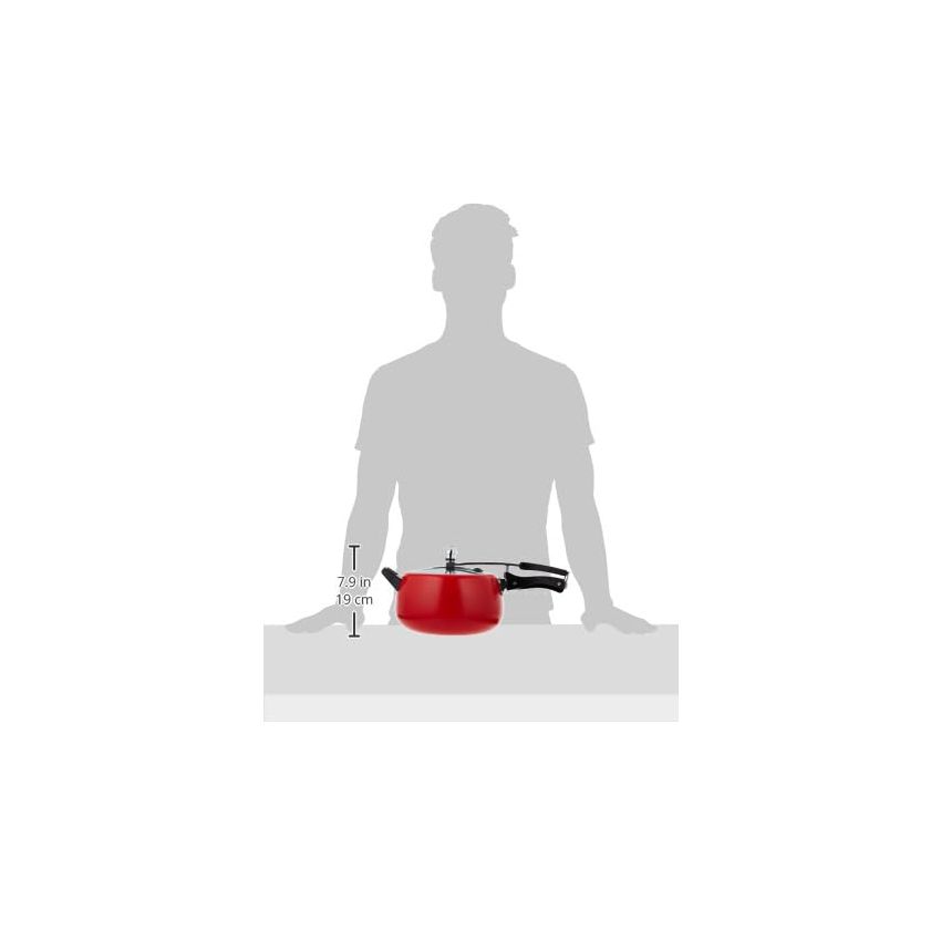 Click to open expanded view   2 VIDEOS     3+ Hawkins 5 Litre Contura Pressure Cooker, Ceramic Coated Handi Inner Lid Cooker, Tomato Red (CTR50)