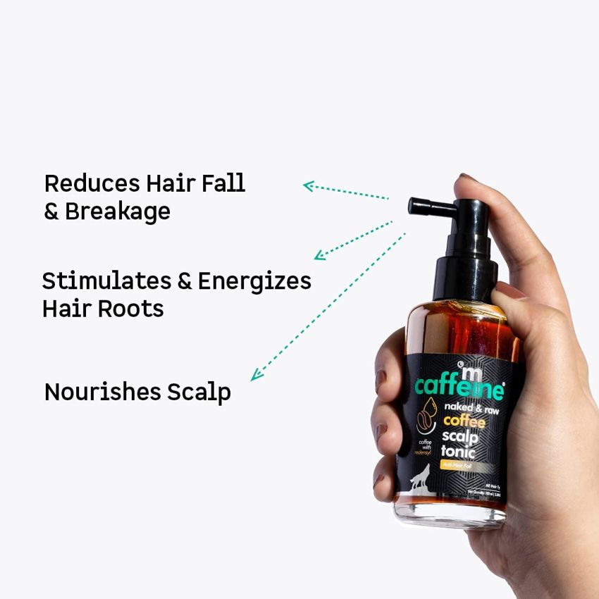mCaffeine Coffee Scalp Tonic for Hair Growth with Redensyl & Proteins | Controls Hair Fall & Breakage, Stimulates & Energizes Hair Roots | For Men & Women | Sulphate Free (100ml)