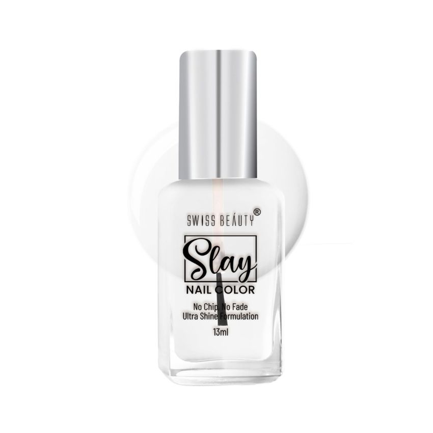Swiss Beauty Slay Nail Color | Glossy Finish, Long Lasting Nail Paint| Chip resistant, Quick drying Nail Polish | Shade- Drizzle, 25Ml