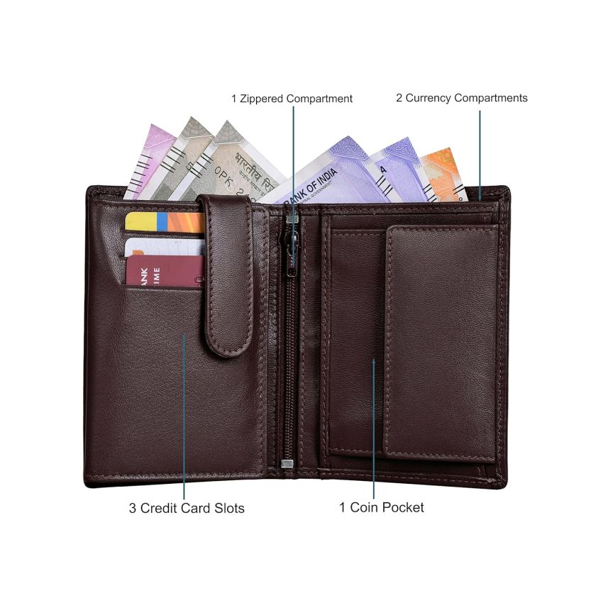 URBAN FOREST Toronto Brown Leather Wallet for Men