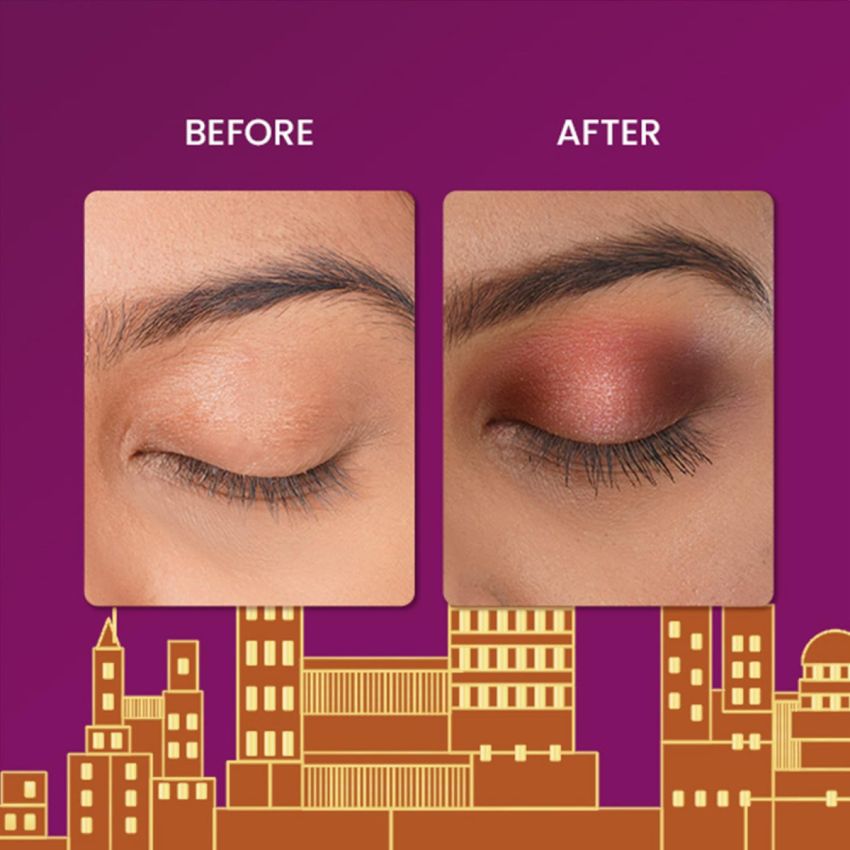 Swiss Beauty Bae Town Eyeshadow Palette with 12 highly pigmented shades | Mix of Mattes, Metallics and Shimmers | Comes with Eye Brush| Shade - Crush Me, 14gm