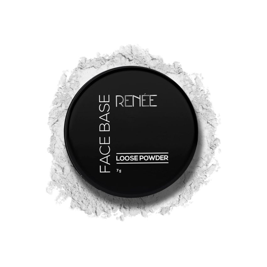 RENEE Face Base Loose Powder - Translucent, 7gm | Non Sticky, Weightless Matte Finish, Excellent Payoff, Enriched with Vitamin E
