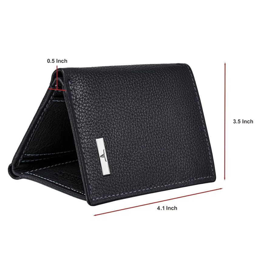 URBAN FOREST Travis Black Leather Wallet for Men